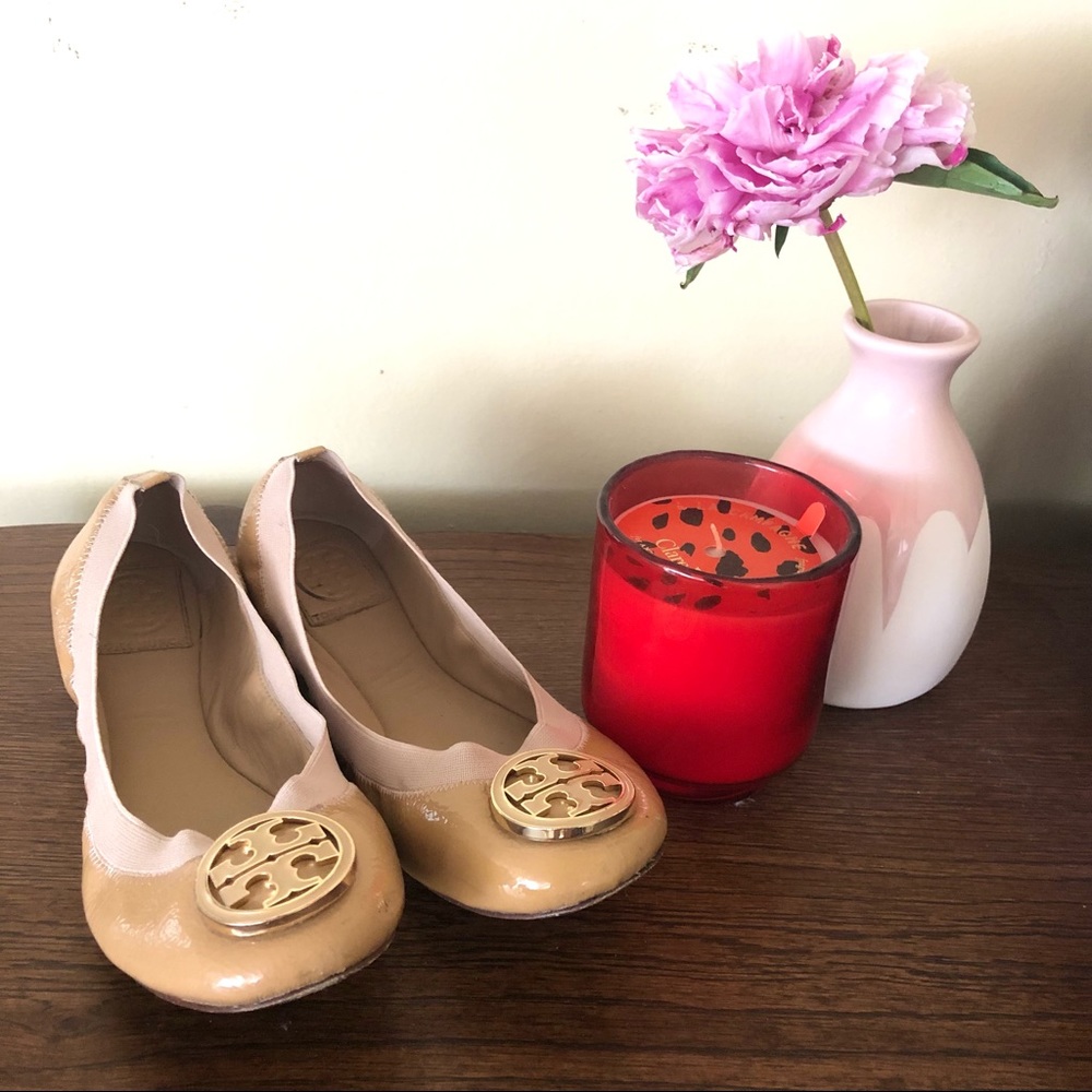 Tory Burch prentice Leather Logo Flats